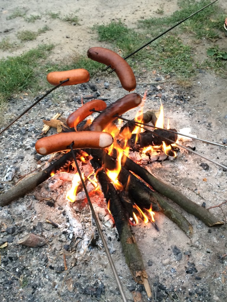 Dinner was a total sausage fest.